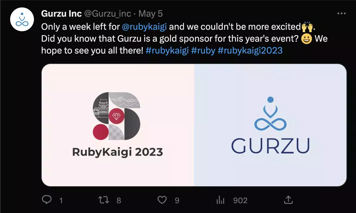 Gurzu Inc Sponsers RubyKaigi 2023