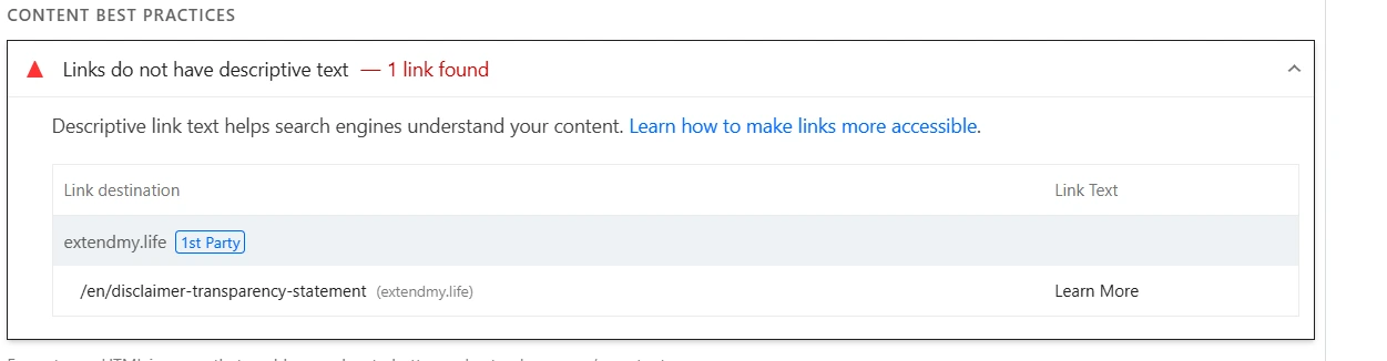 ## Improving anchor text for transparency